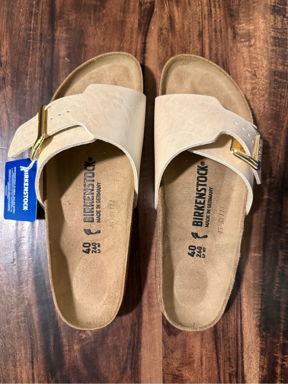 Birkenstock Catalina Cushion Buckle Sandals - Graceful Pearl White - Size 40 - Picture 2 of 12